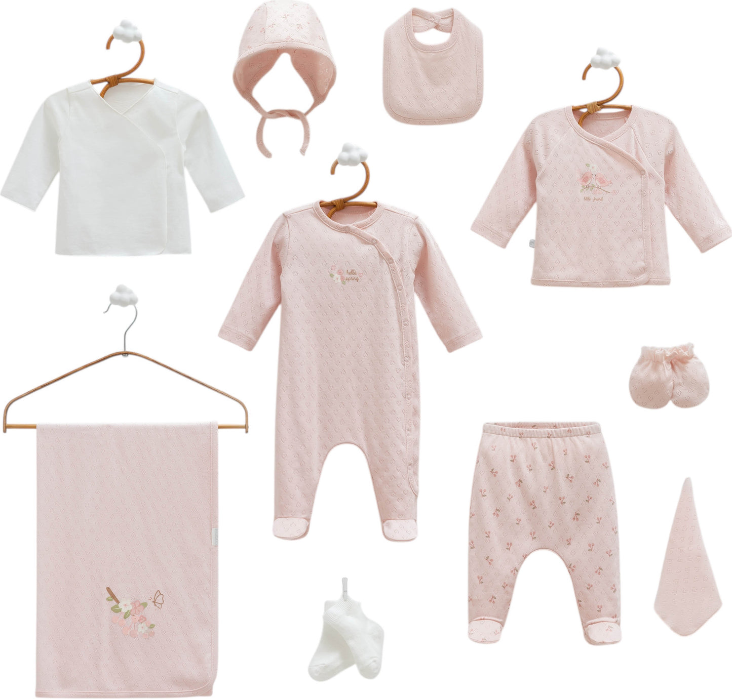 Caramell All Time Girl 10-Piece Baby Girl Set – (Dusty Rose)