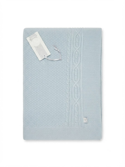 Monna Rosa Baby Boy Overalls, Hat, Socks & Blanket Gift Set - Blue