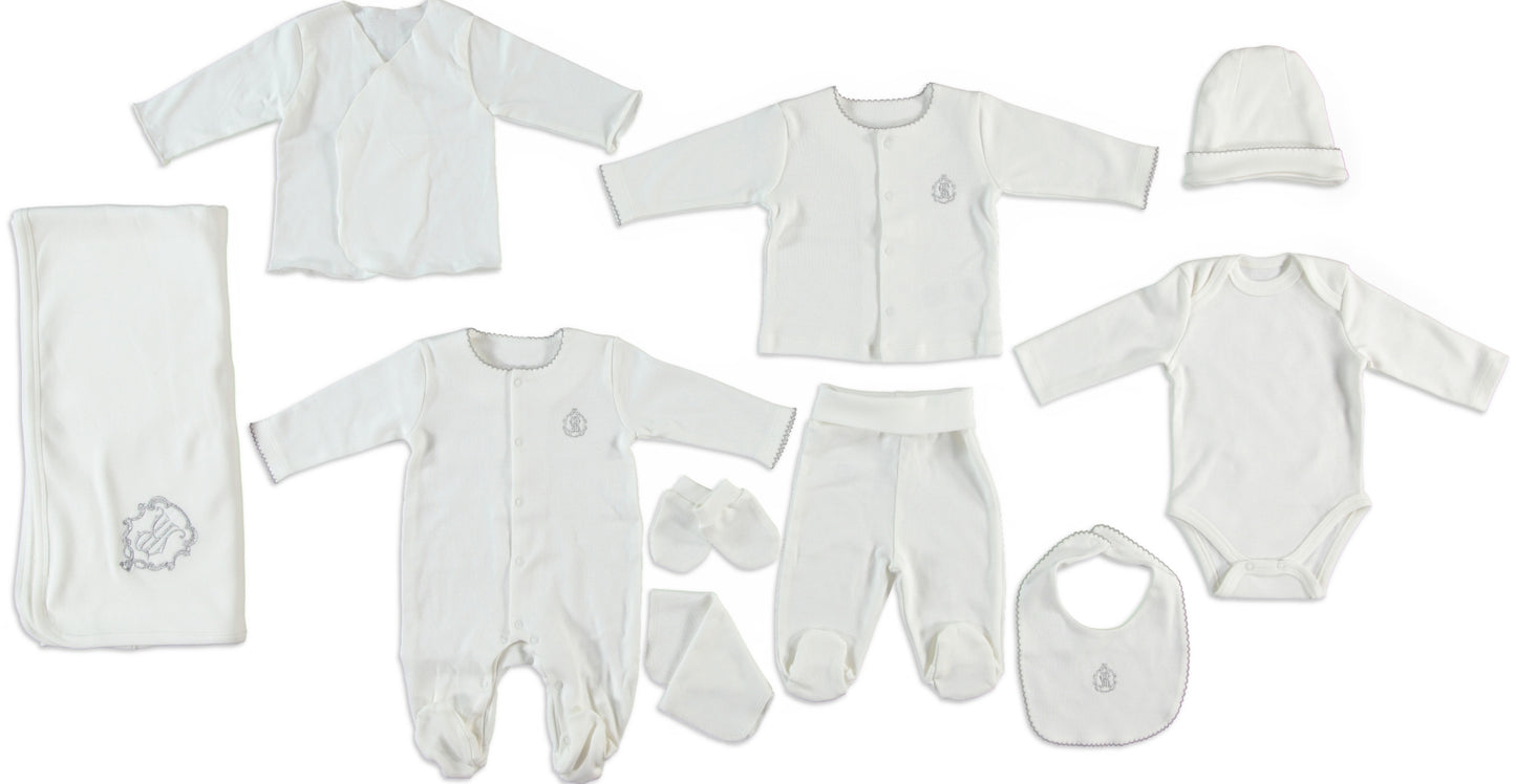 Monna Rosa 10-Piece Newborn Baby Set – Ecru