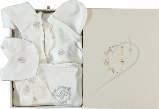 Monna Rosa 10-Piece Newborn Baby Set – Ecru