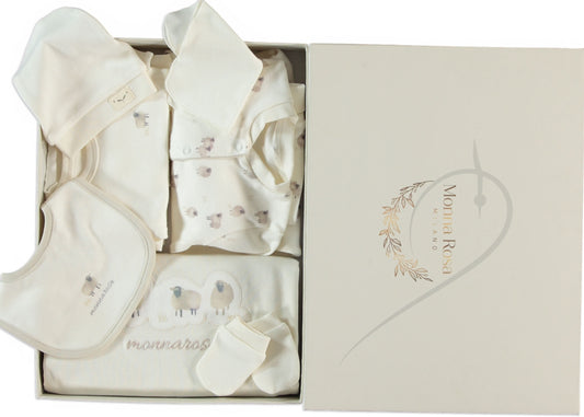 Monna Rosa 10-Piece Newborn Baby Set – Ecru