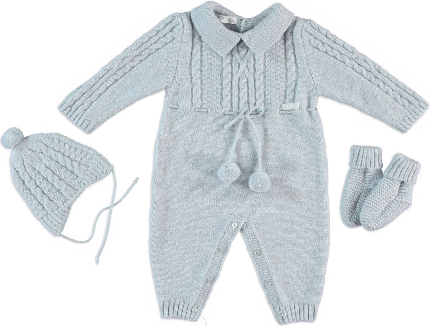 Monna Rosa Baby Boy Overalls, Hat, Socks & Blanket Gift Set - Blue