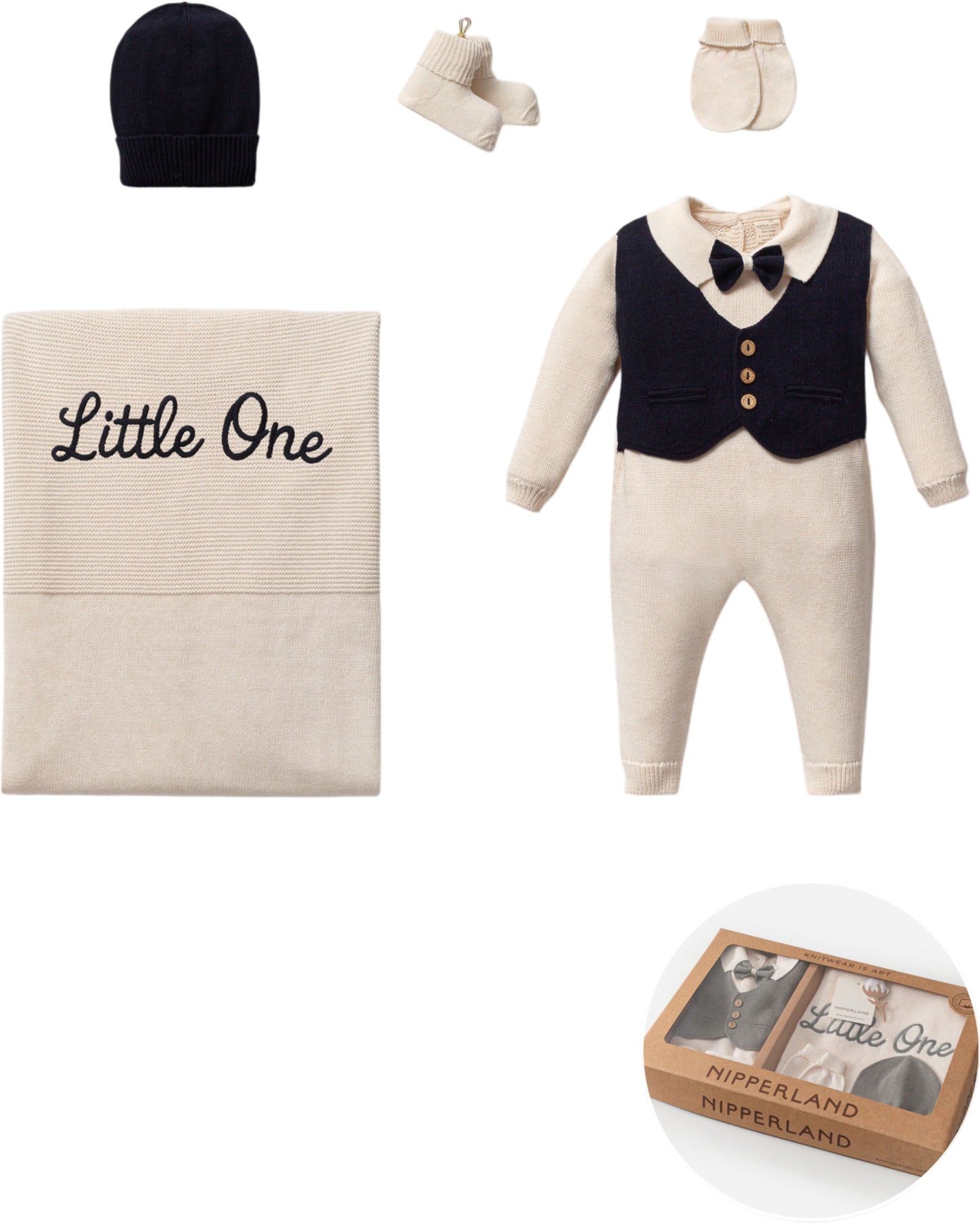 : Nipperland Baby Boy Black 5-Piece Set