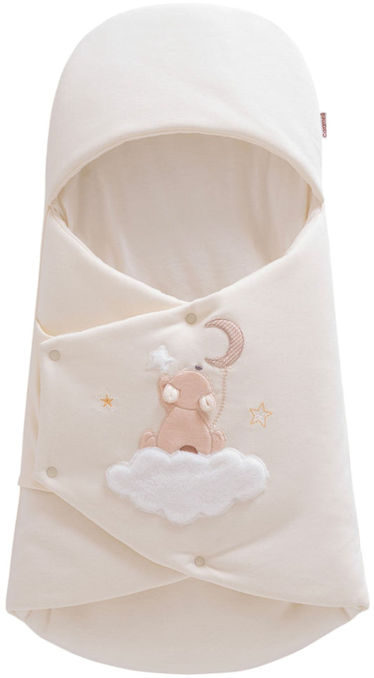 Caramell Basic Baby Boy Envelope Swaddle – Ecru